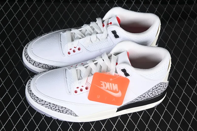 All categories Air Jordan Jordan series basketball shoes Air Jordan 3 GX foreign trade version Air Jordan 3 "White Cement Reimagined" AJ3 Joe 3 new white cement replica basketball shoes DN3707-100